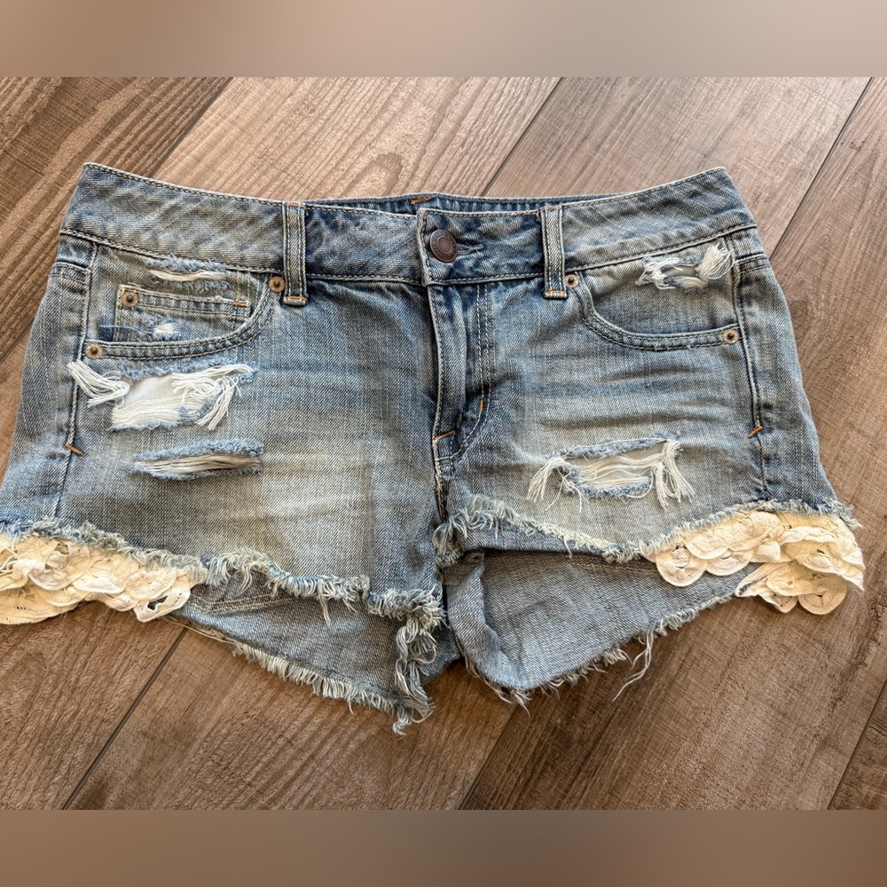 Distressed Denim Women Shorts